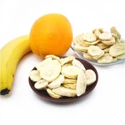 Fatias de banana liofilizada